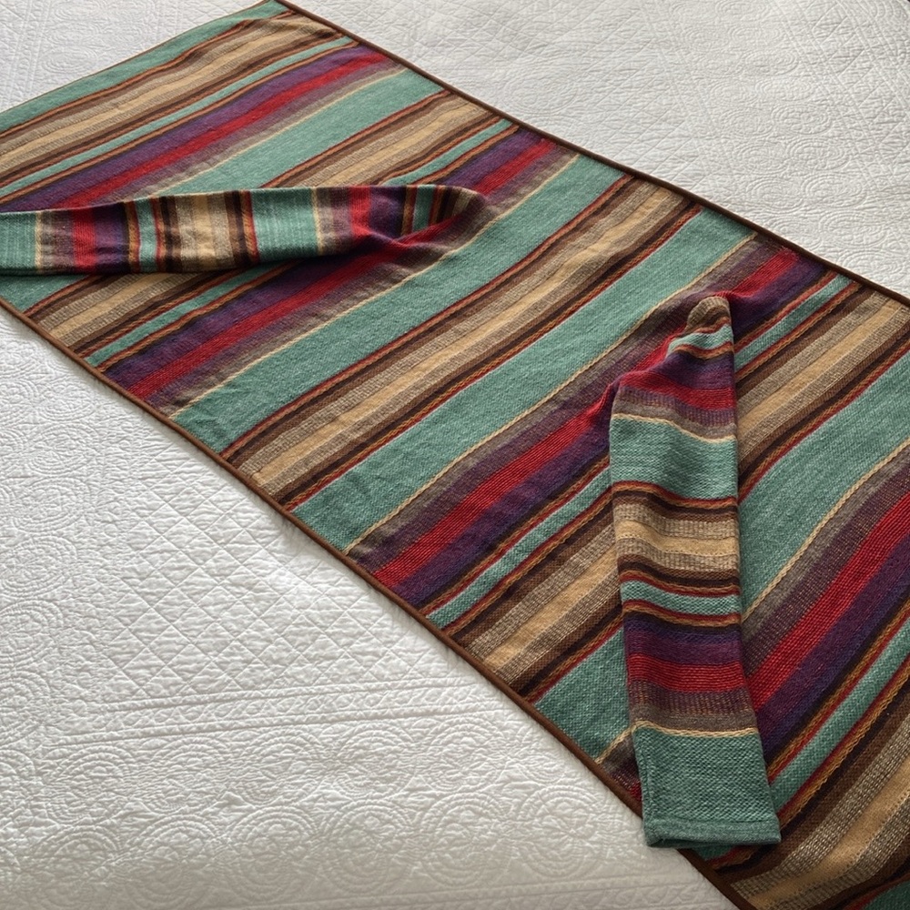 Ralph Lauren Serape Stripes Open Cardigan Waterfall Drapped Knit Wrap L to XL - Picture 6 of 15